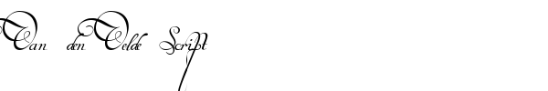 Van den Velde Script font preview